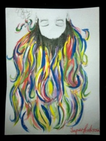 Rainbow hair